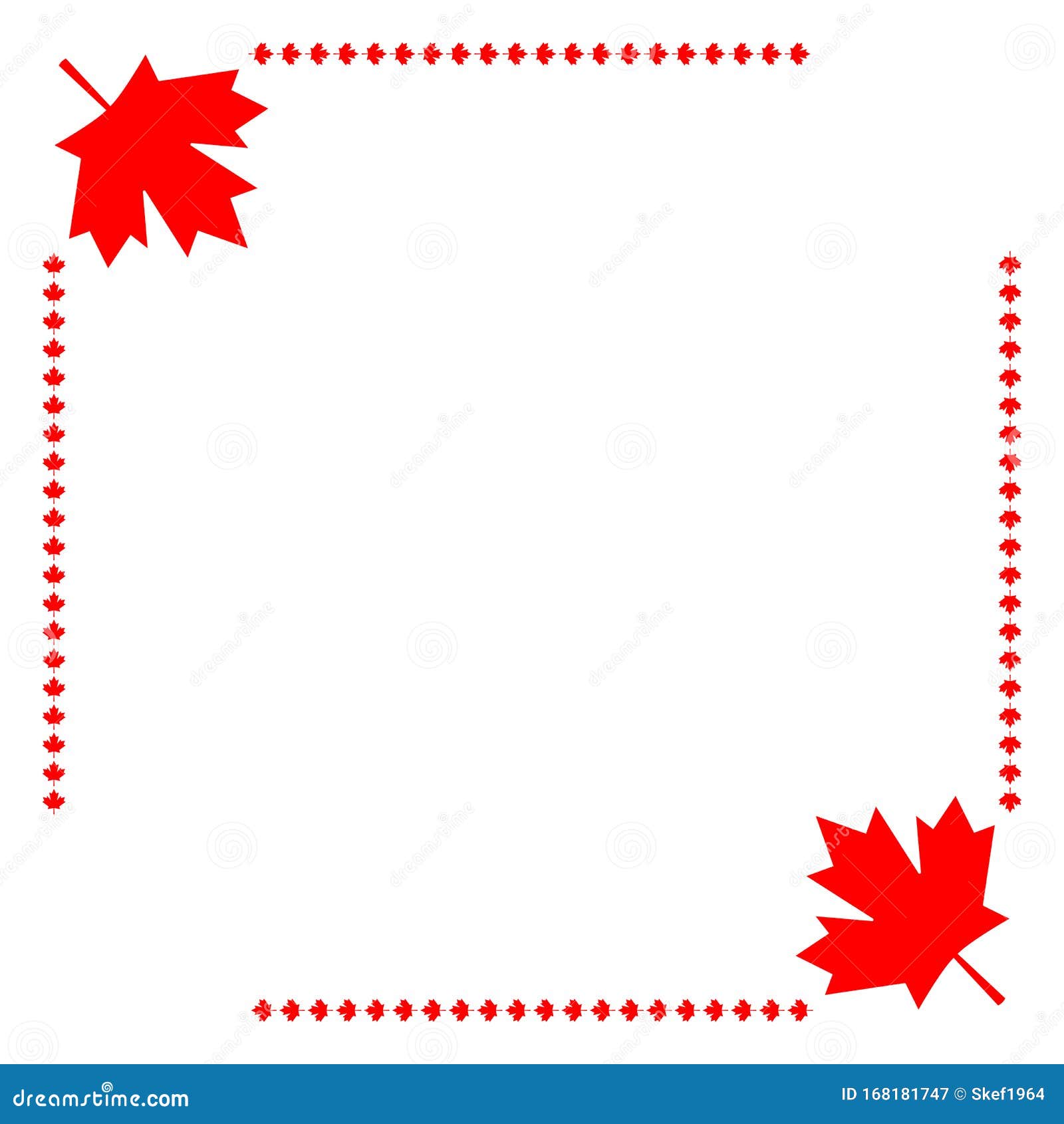 Canadian Flag Corner Maple Leaf Symbol Frame Border. Stock Vector ...