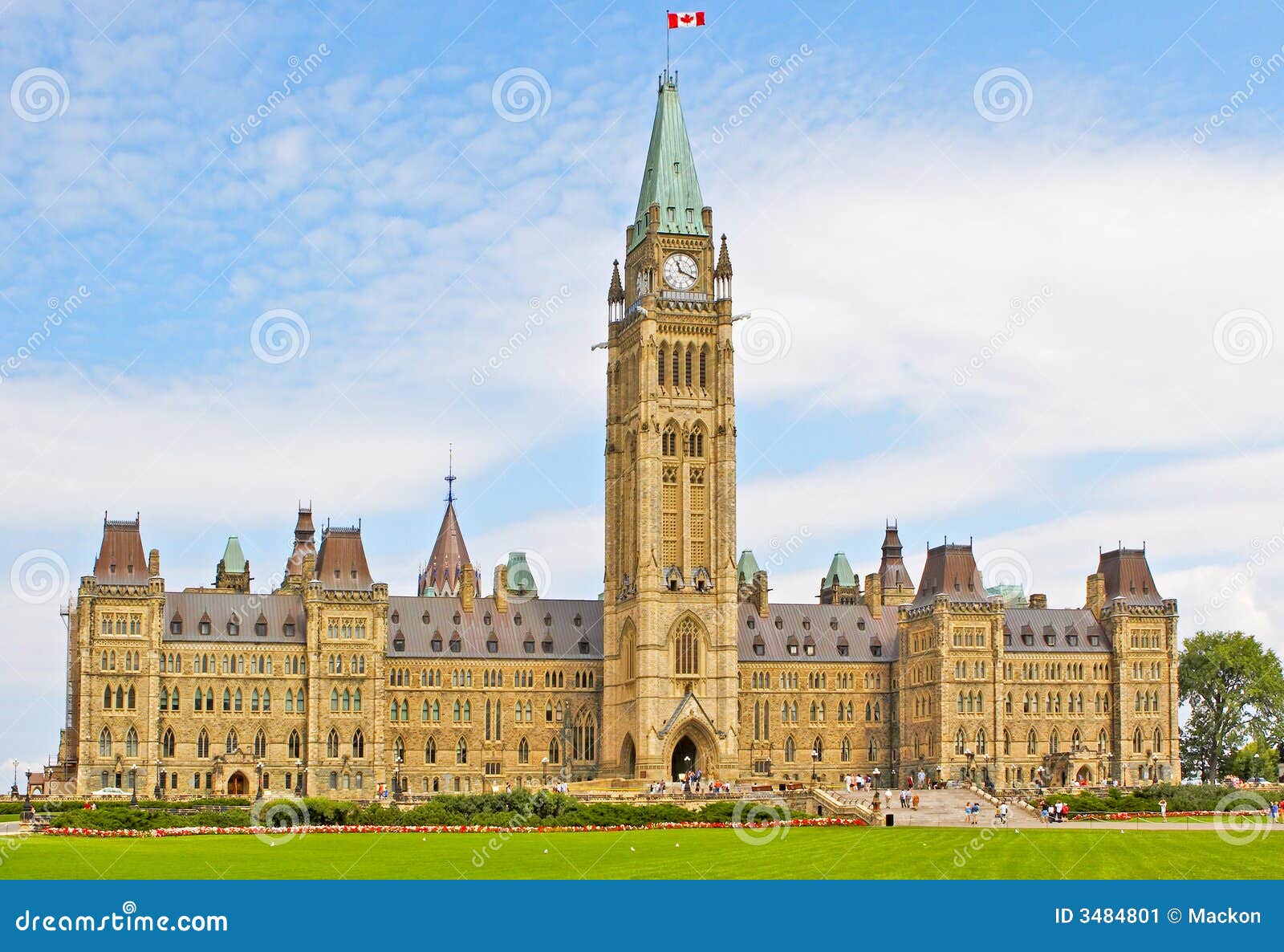 Canadian parliment. Building of the Canadian parliament in Ottawa