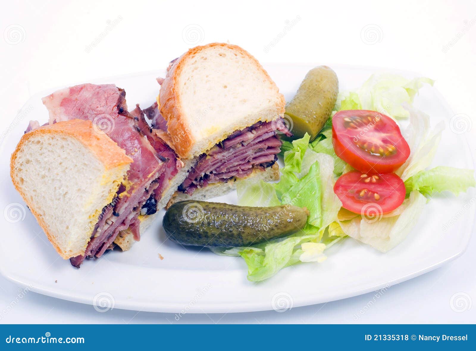 Canadian Smoked Meat, Traditional Stock Photo Image of herb, smoke