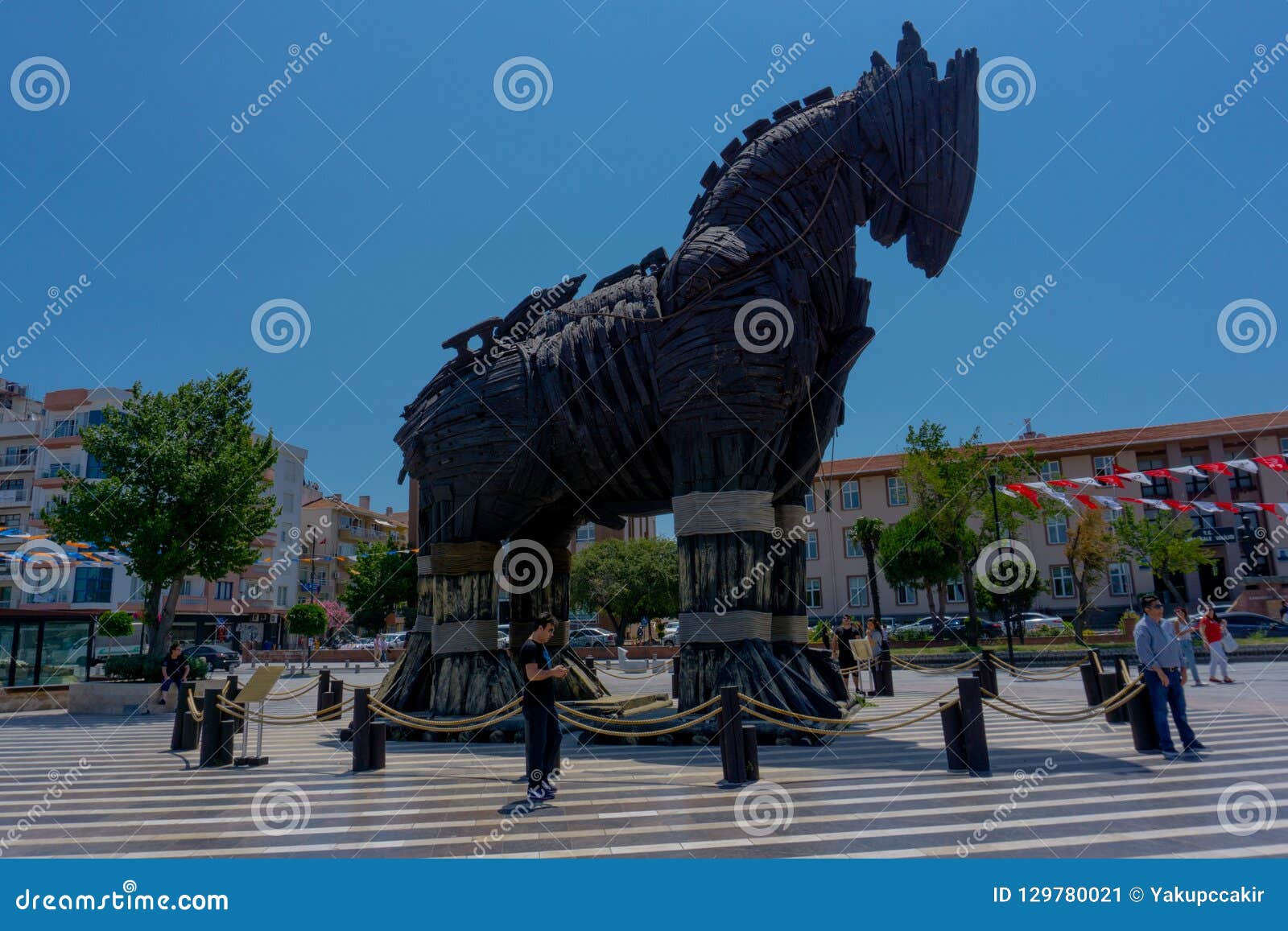Cavalo De Troia Na Turquia De Canakkale Imagem de Stock Editorial - Imagem  de cidade, cultura: 178137464