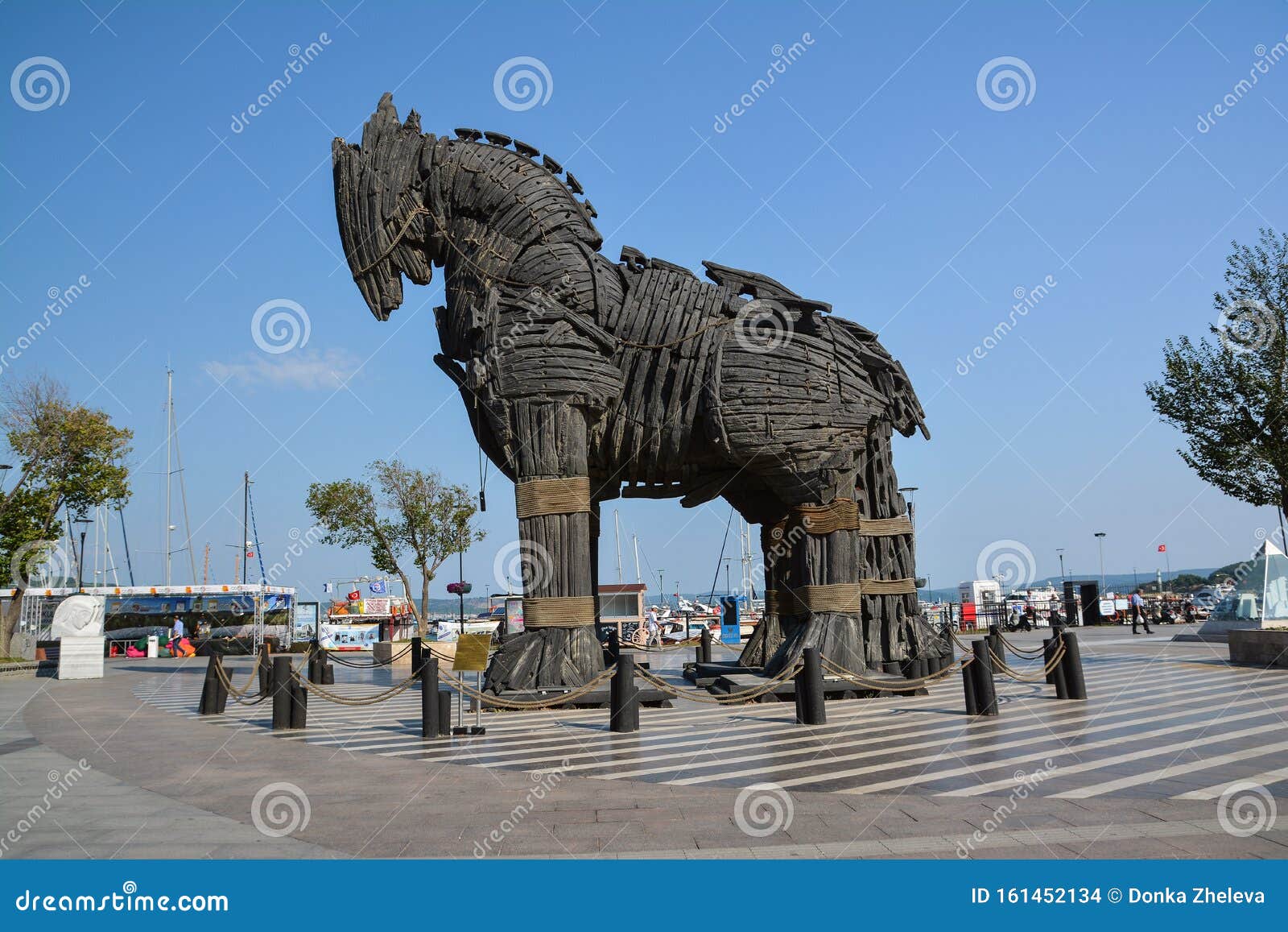 Cavalo de tróia na cidade de canakkale