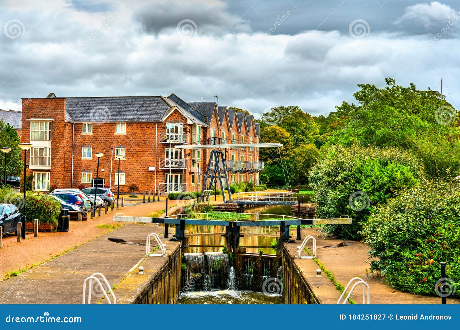 Canal in Chester, England stock image. Image of european 184251827