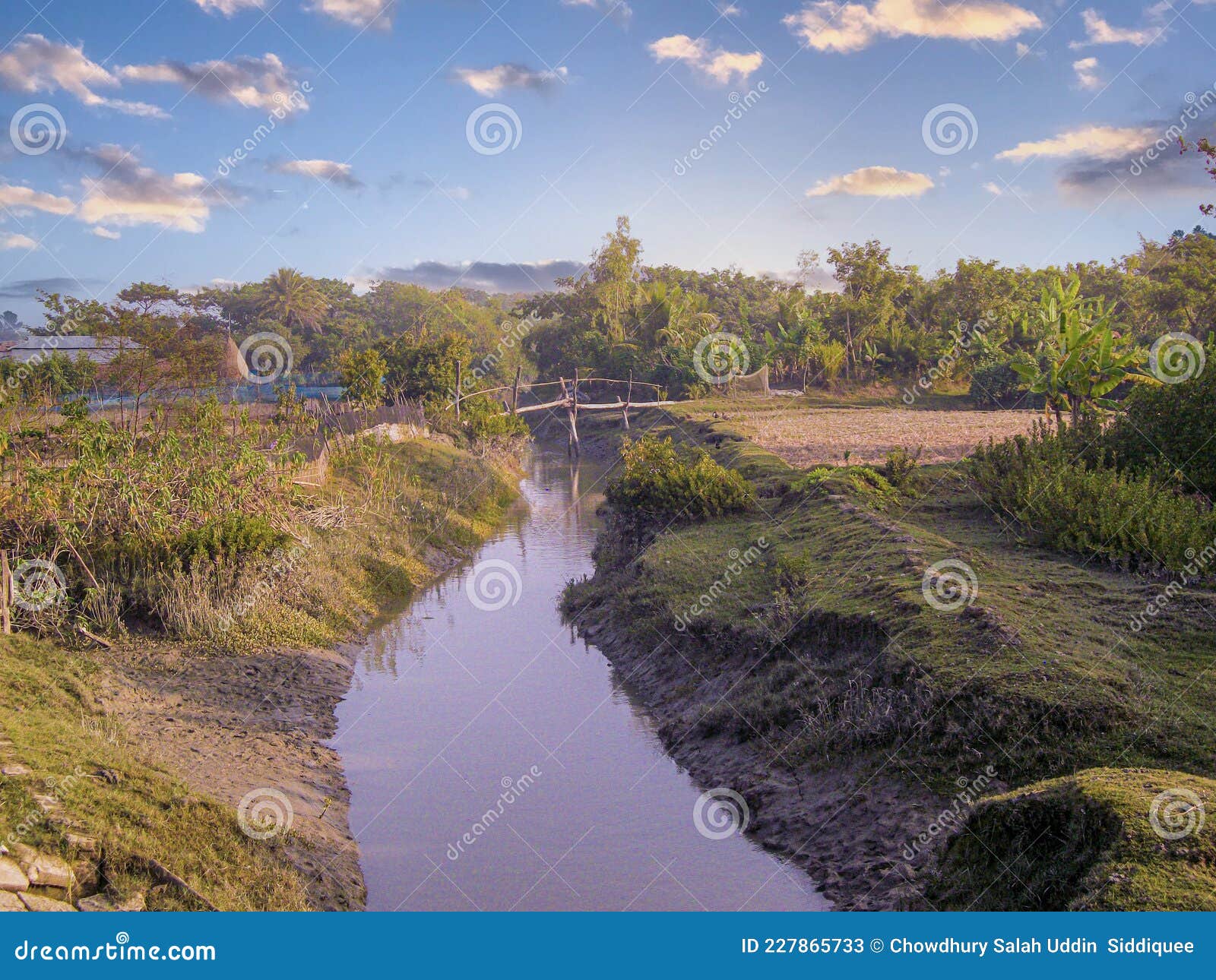 A Canal through Village stock image. Image of european 227865733