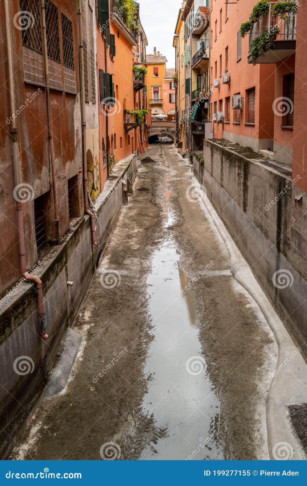 A Canal without Water in Bologna Stock Image Image of moline, italy
