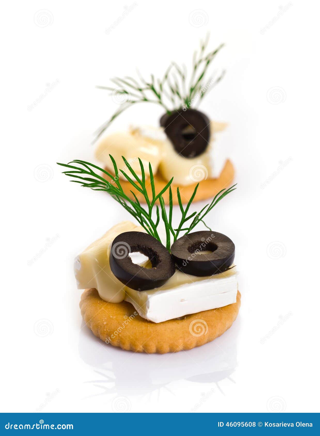 Canape with Brie Cheese and Olives Stock Photo Image of olive