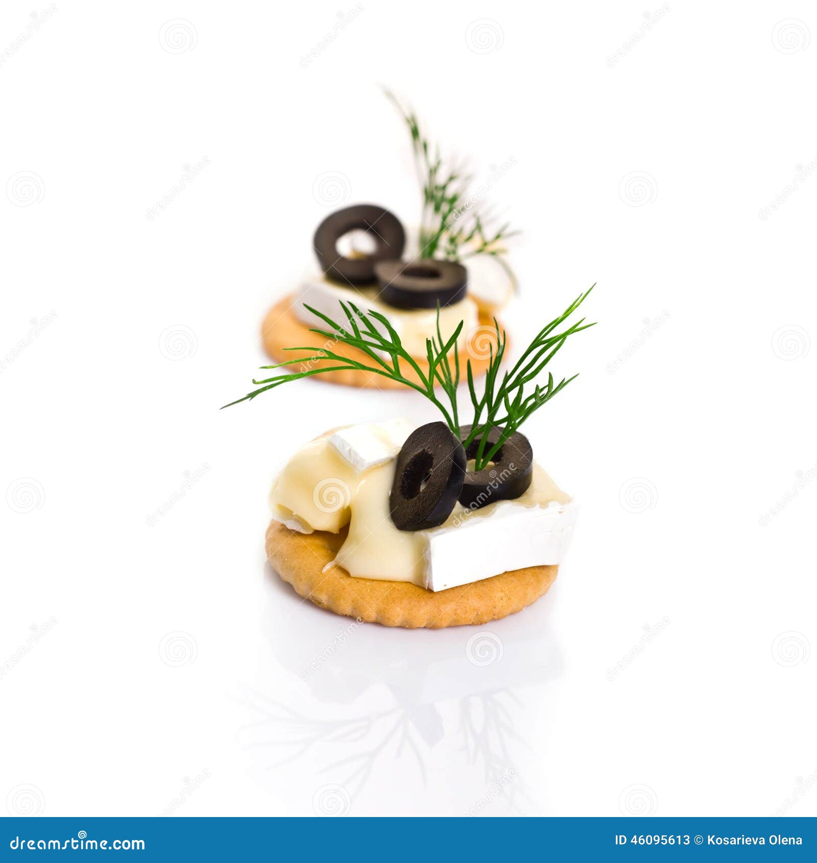 Canape with Brie Cheese and Olives Stock Image Image of cocktail