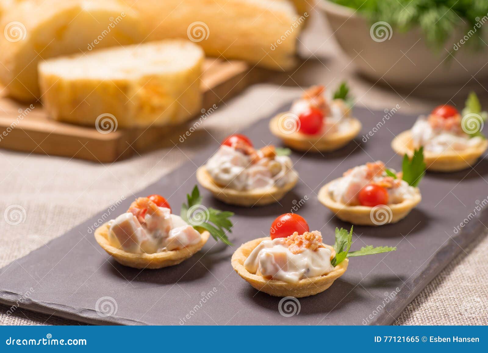 Canapes Appetizer With Creamy Chicken Salad Stock Photo Image intended for The Incredible  chicken salad appetizers for Motivate