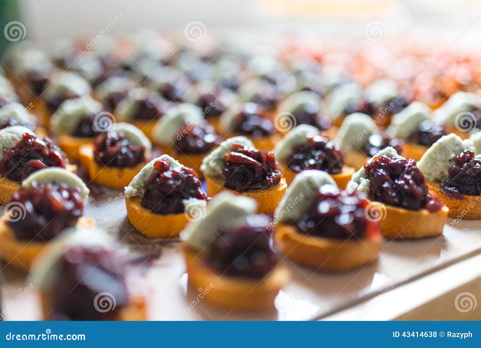Canapes with pate and jam stock photo. Image of fresh 43414638