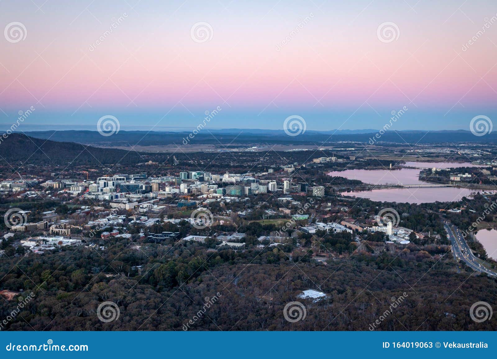 Canberra City at Dusk Australia Stock Image Image of evening, dusk