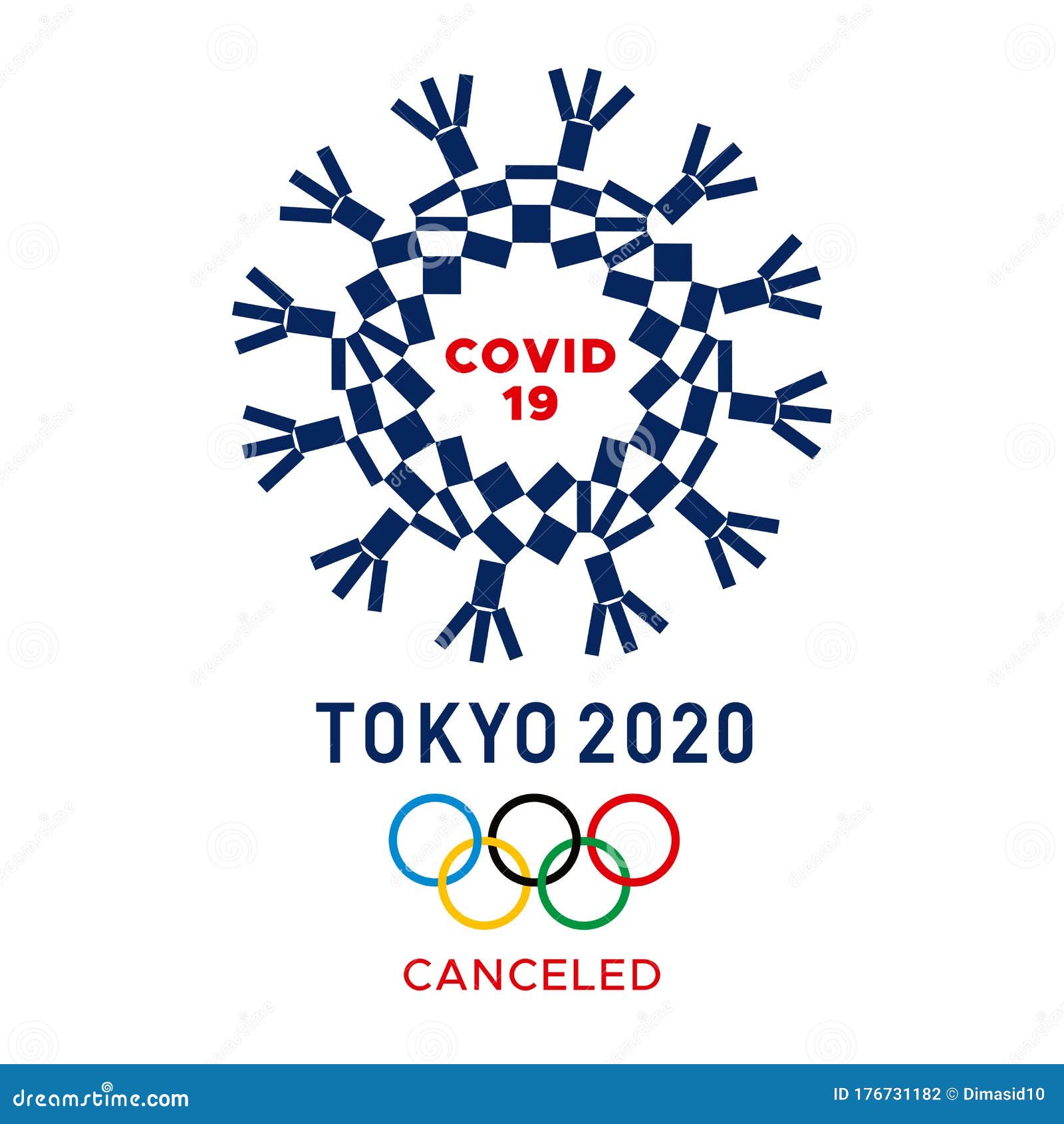 Cancelamento Dos Jogos Olímpicos No Tokyo Japan 2020 Fotografia Editorial -  Ilustração de anéis, sinal: 176731182