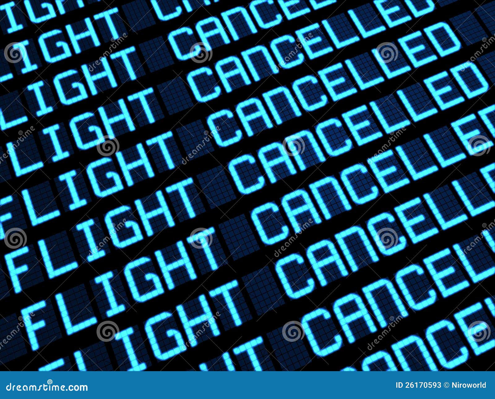 cancelled flights departures board