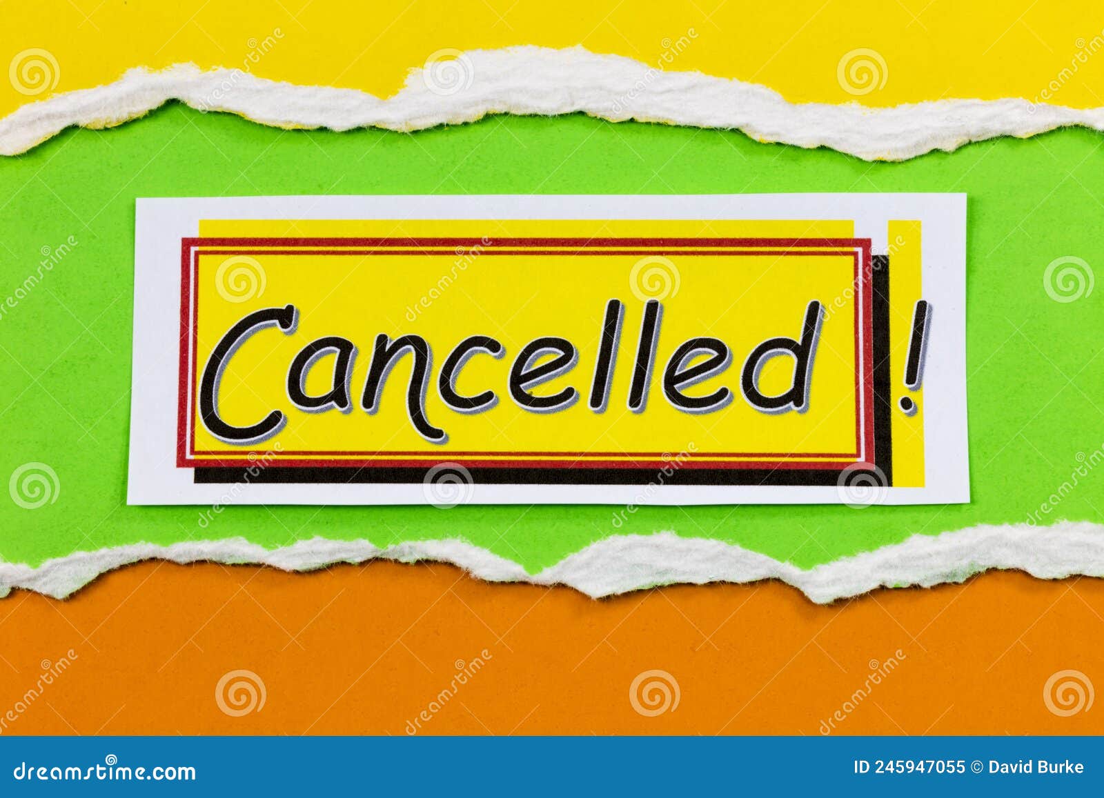 cancelled sign  label restricted venue cancel banner notice