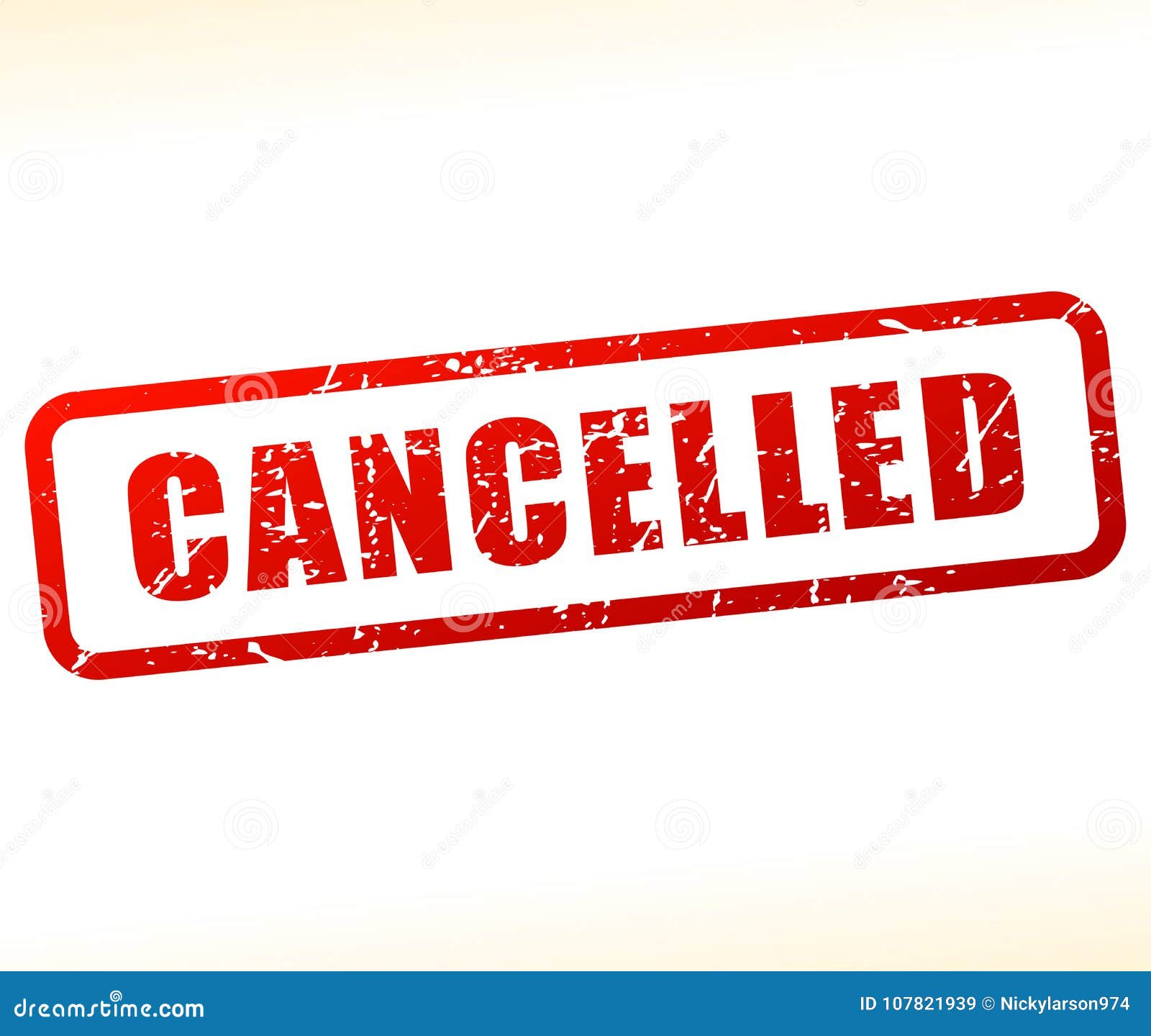 Cancelled Stamp on White Background Stock Vector - Illustration of