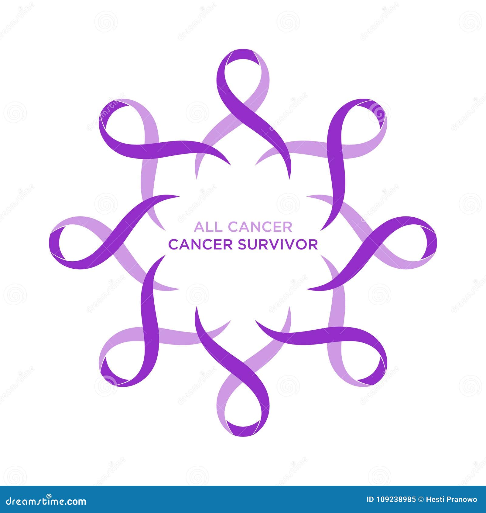 cancer ribbon lavender or purple color representing the support of tackling cancers
