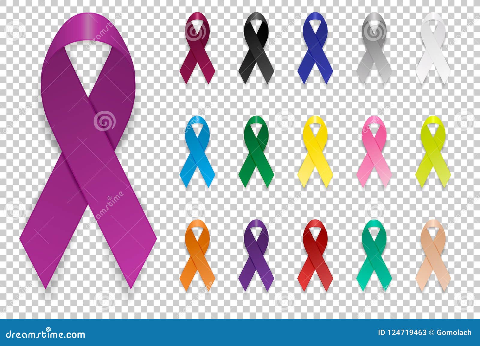 Pink ribbons breast cancer awareness on transparent background PNG