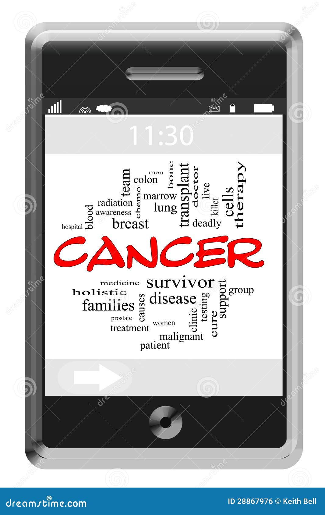 Breast Cancer Word Collage Concept Serious Stock Illustration 290516924