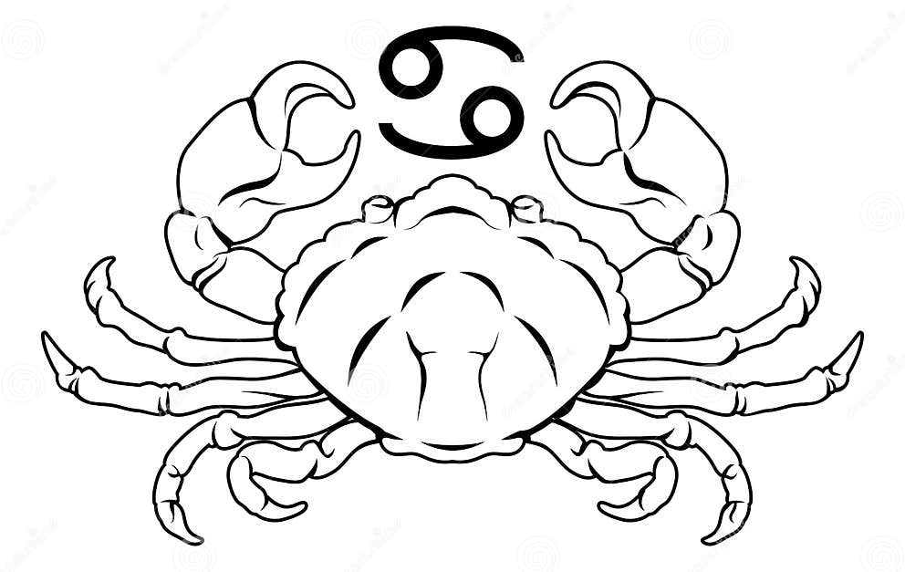 Cancer Zodiac Horoscope Astrology Sign Stock Vector Illustration of