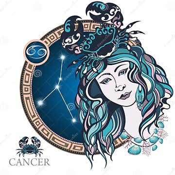 Cancer. Zodiac sign stock vector. Illustration of scorpio - 77217505