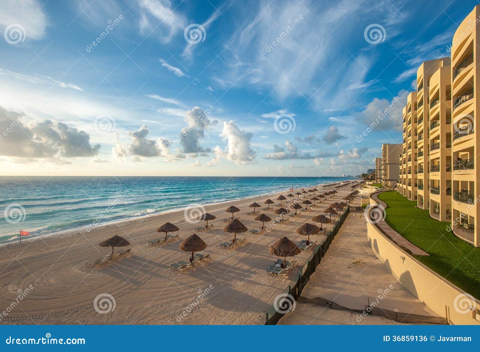 cancun beach panorama, mexico