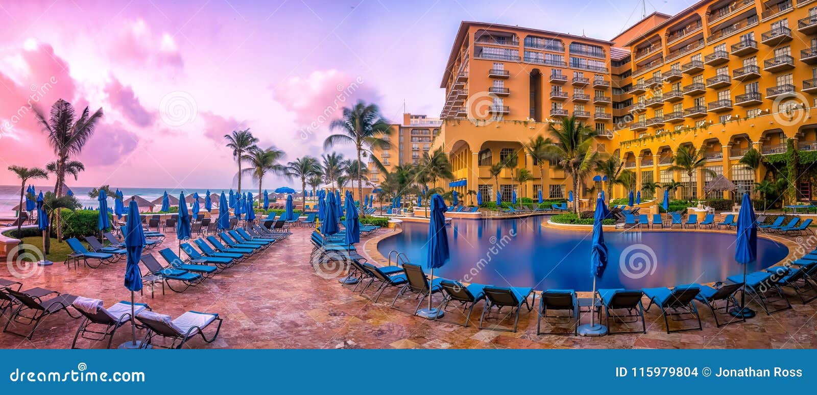 cancun beach resort with palms