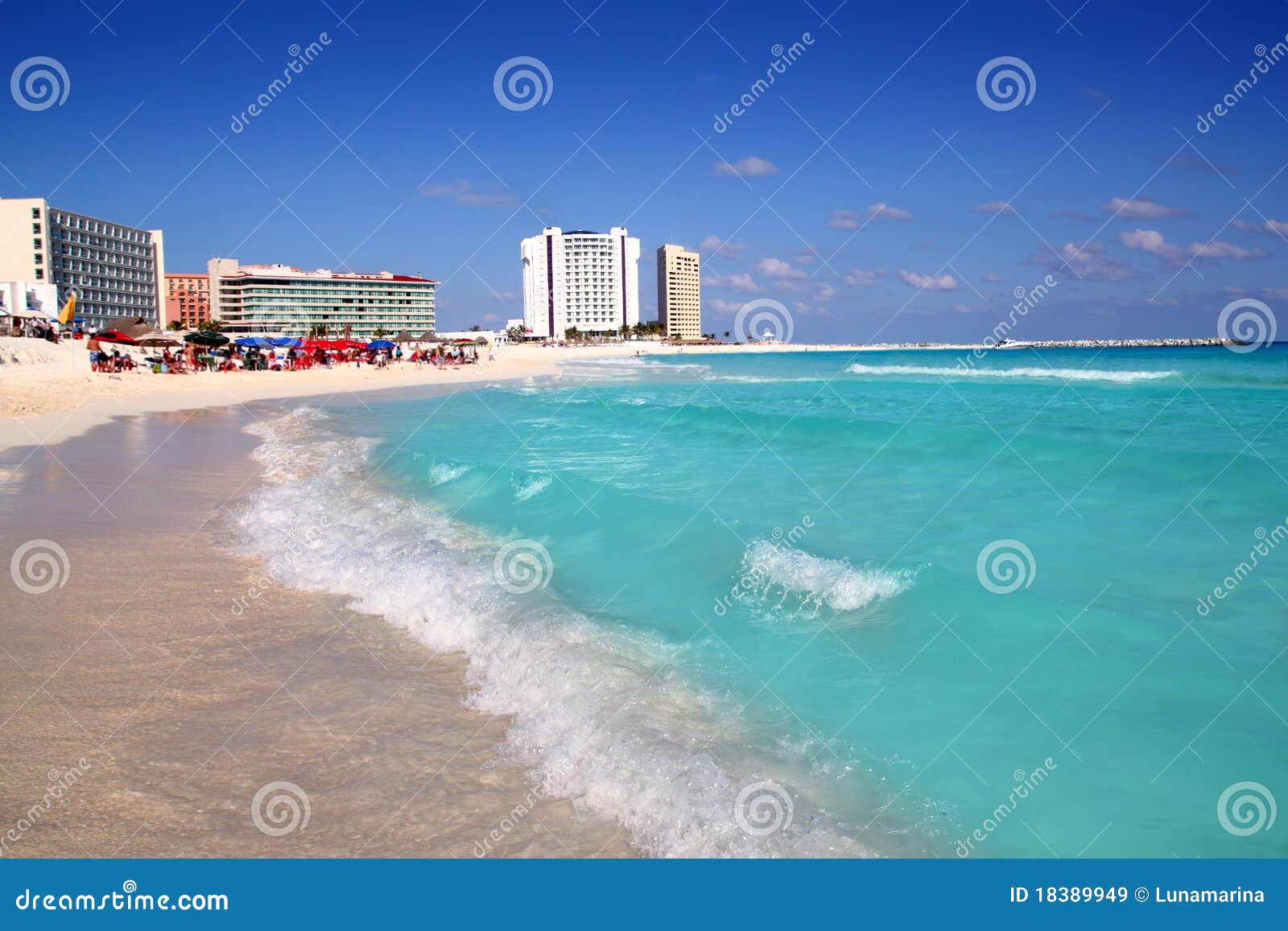 Cancun Caribbean Sea View from Up Wave Stock Image Image of landscape