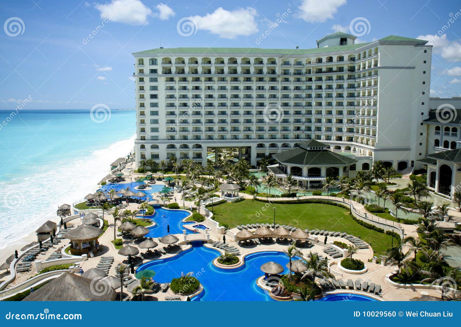 cancun resort aerial view