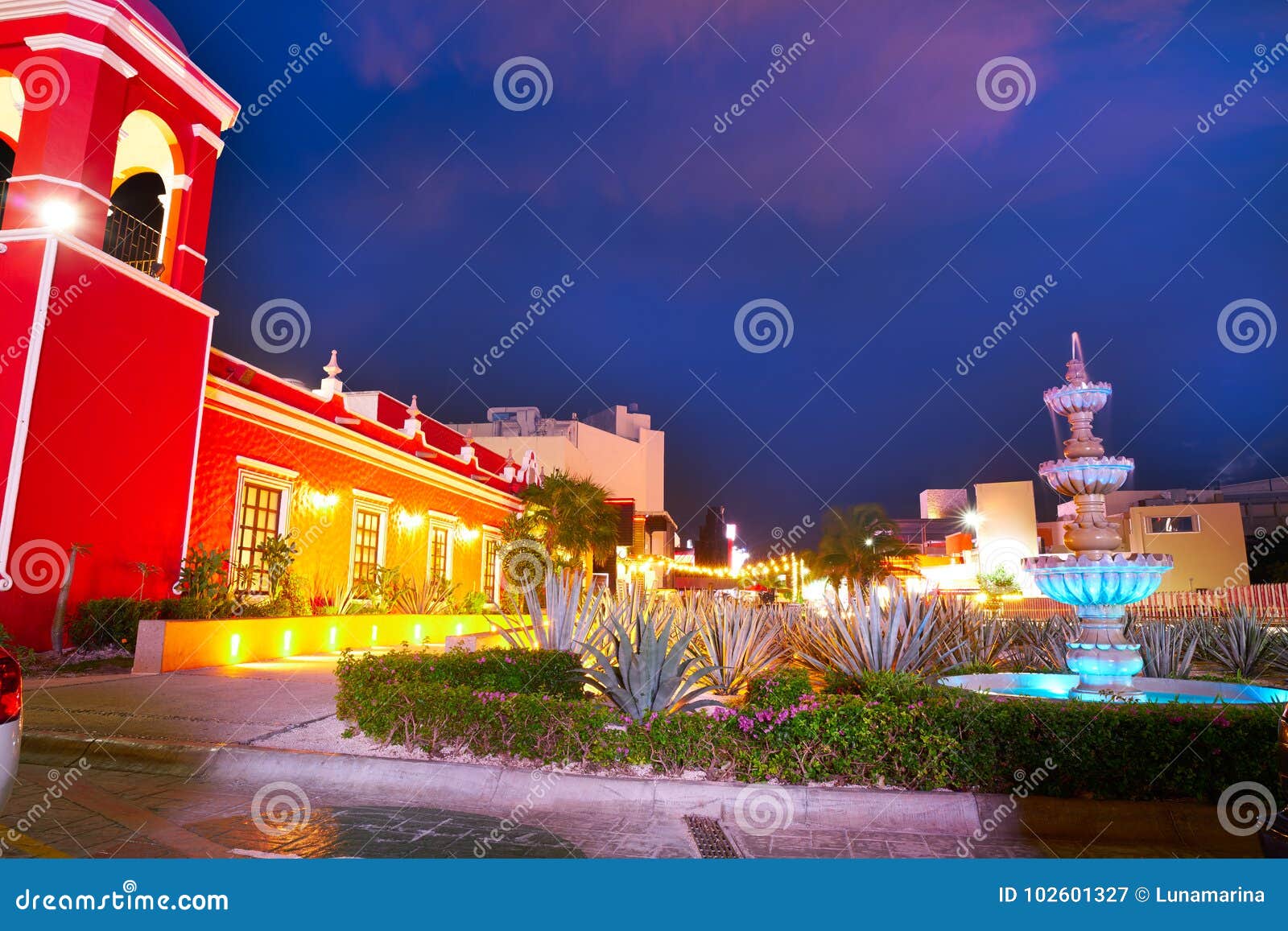 cancun sunset at blvd kukulcan mexico