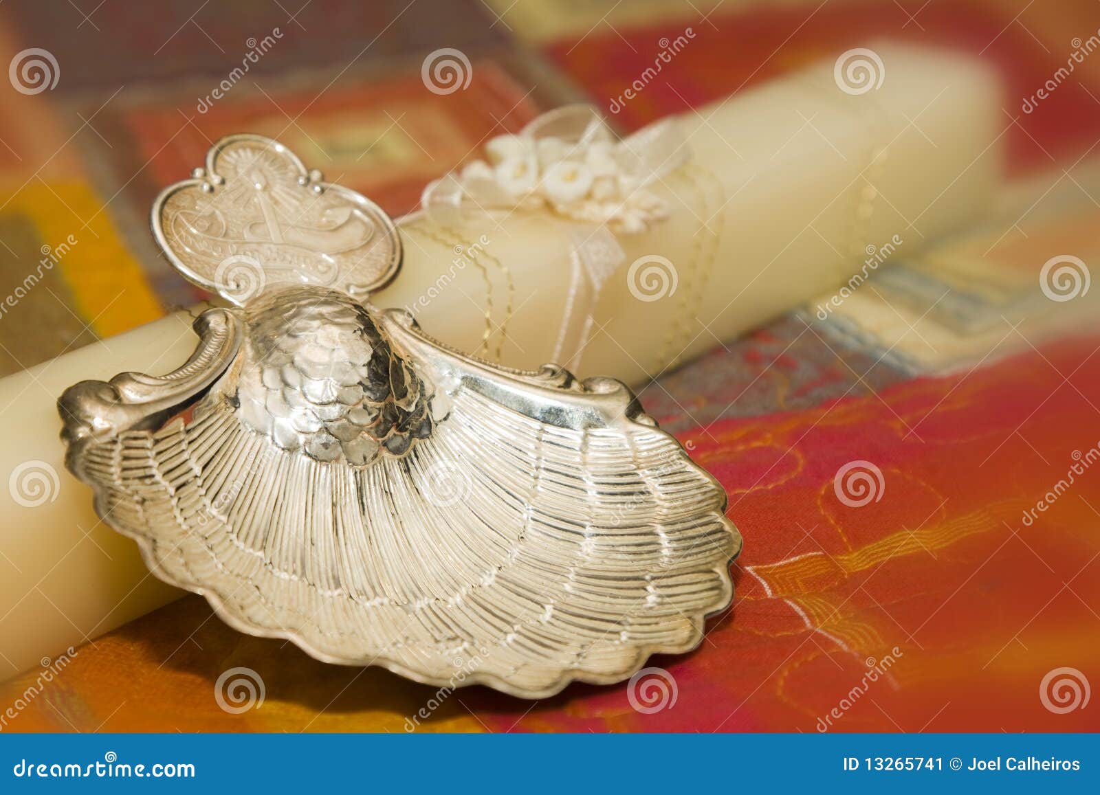 Candela Battesimo Holyart In Astuccio - Avorio, Celeste O Rosa Con Cartoncino Ricordo - Foto 5