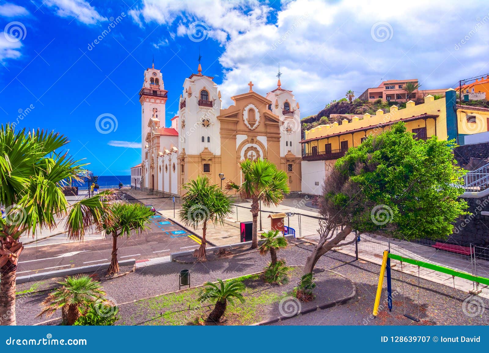 candelaria, tenerife, canary islands, spain: overview of the basilica of our lady of candelaria