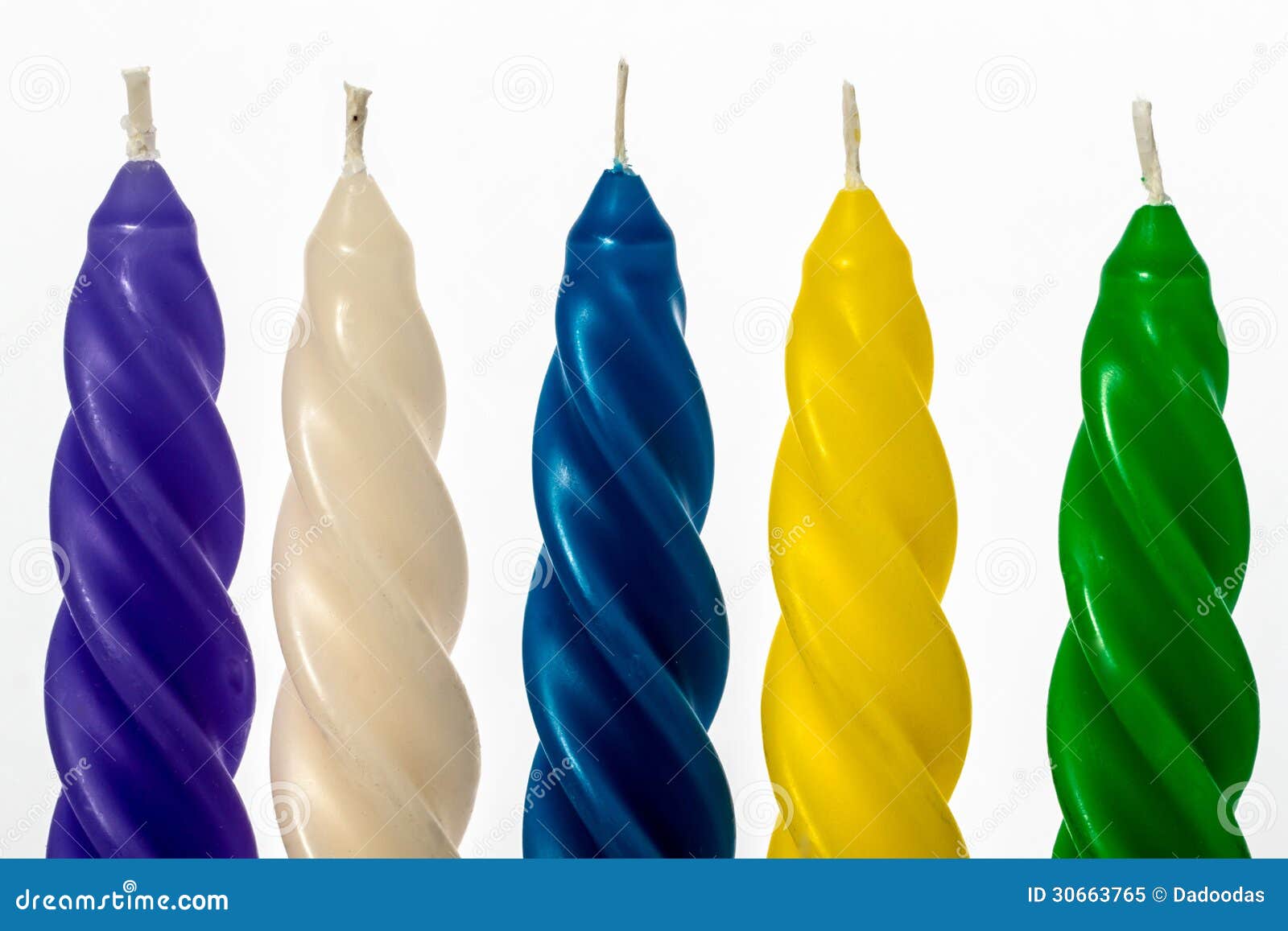 Candele Artigianali Cereria Di Giorgio - Set 4 Pezzi Spirale Voluta, Altezza 30 Cm, Dusty Blue