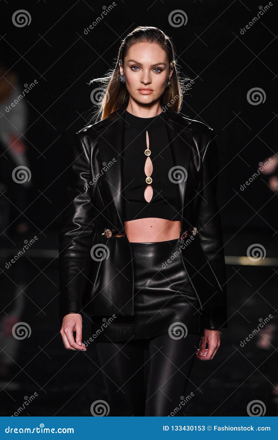 Candice Swanepoel Walks the Runway at the Versace Pre-Fall 2019