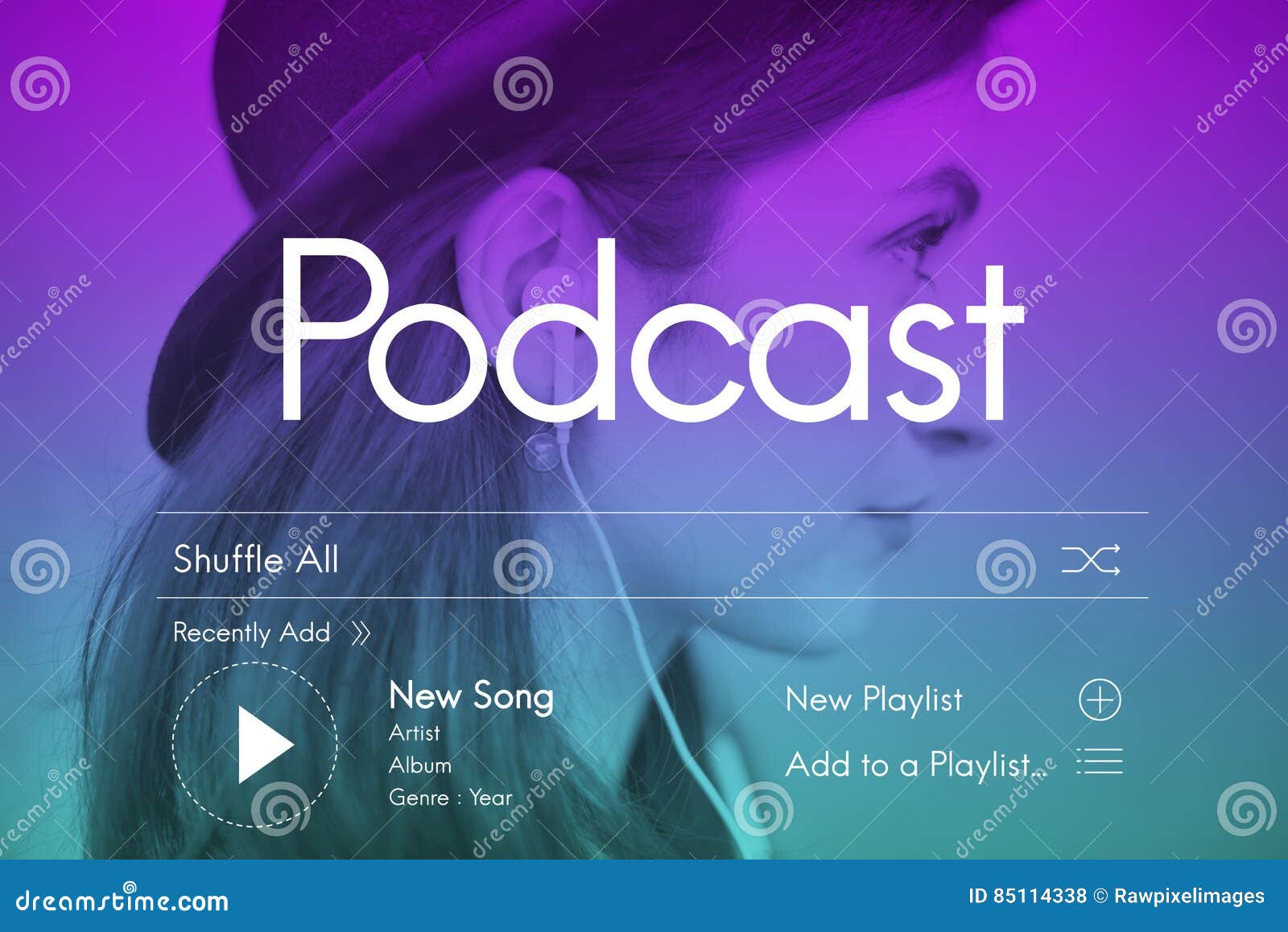 candid music streaming multimedia concept