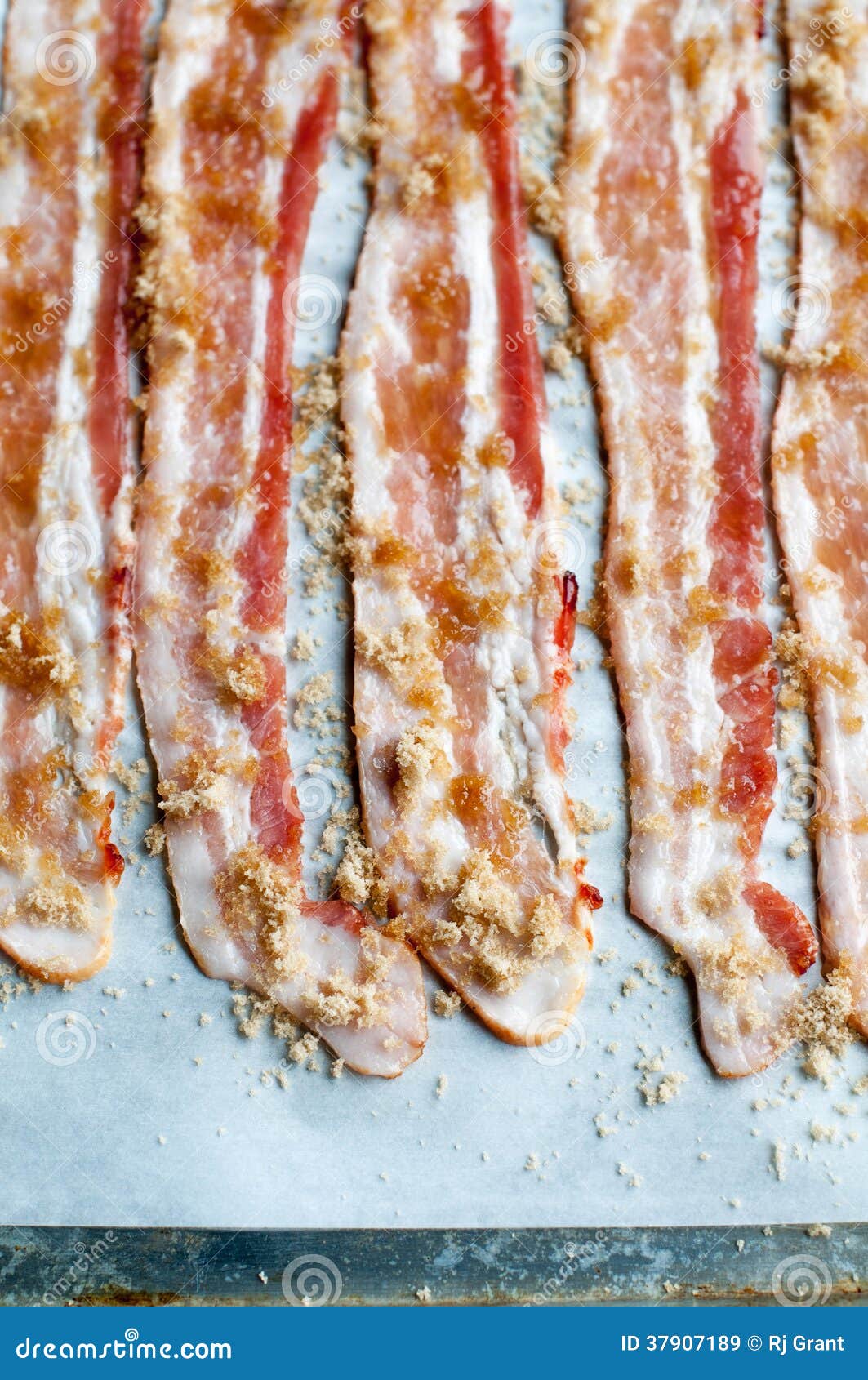 Candied Bacon stock image. Image of bacon, strips, parchment 37907189