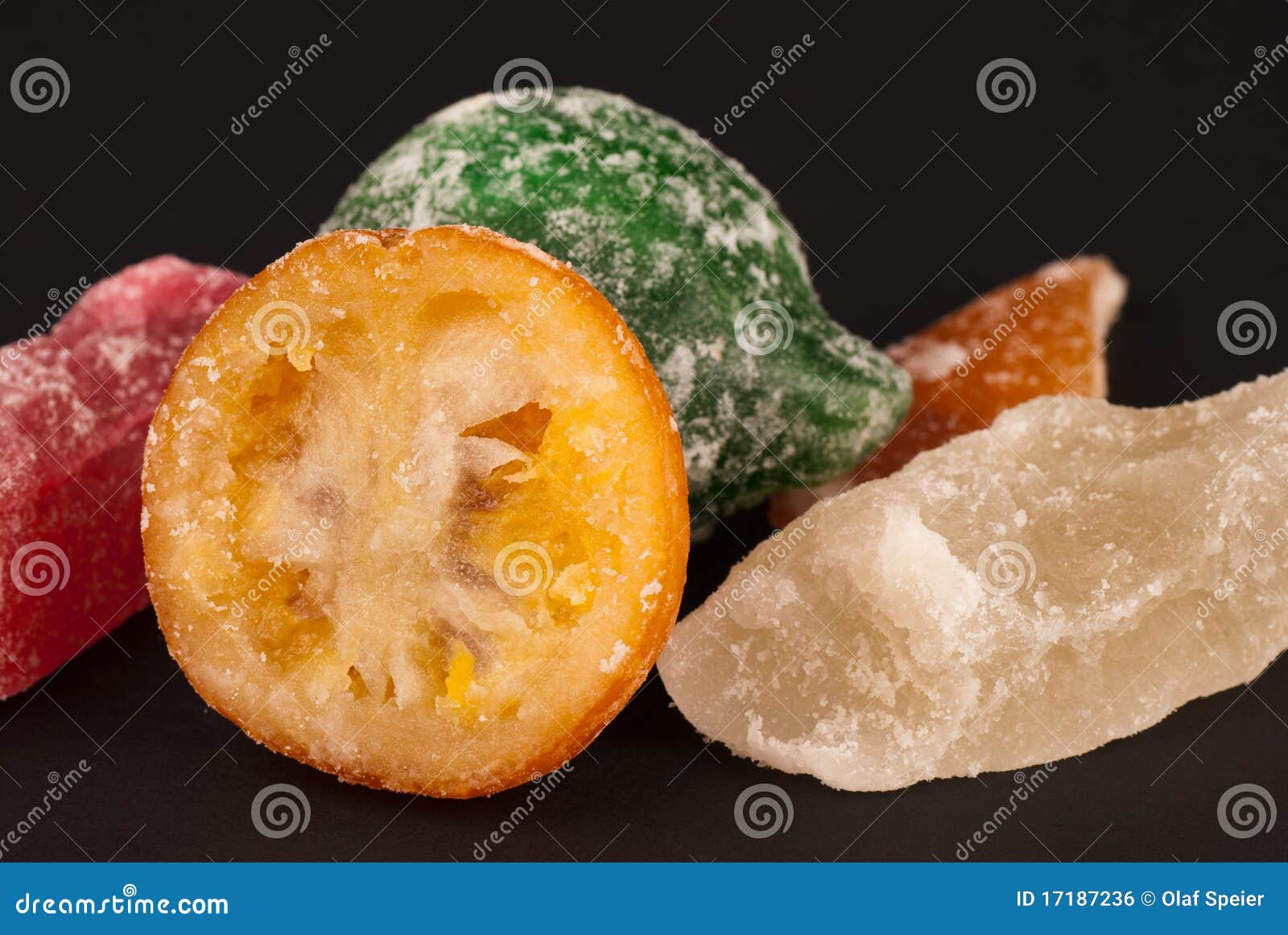 Candied fruit stock photo. Image of isolated, slice, dessert 17187236