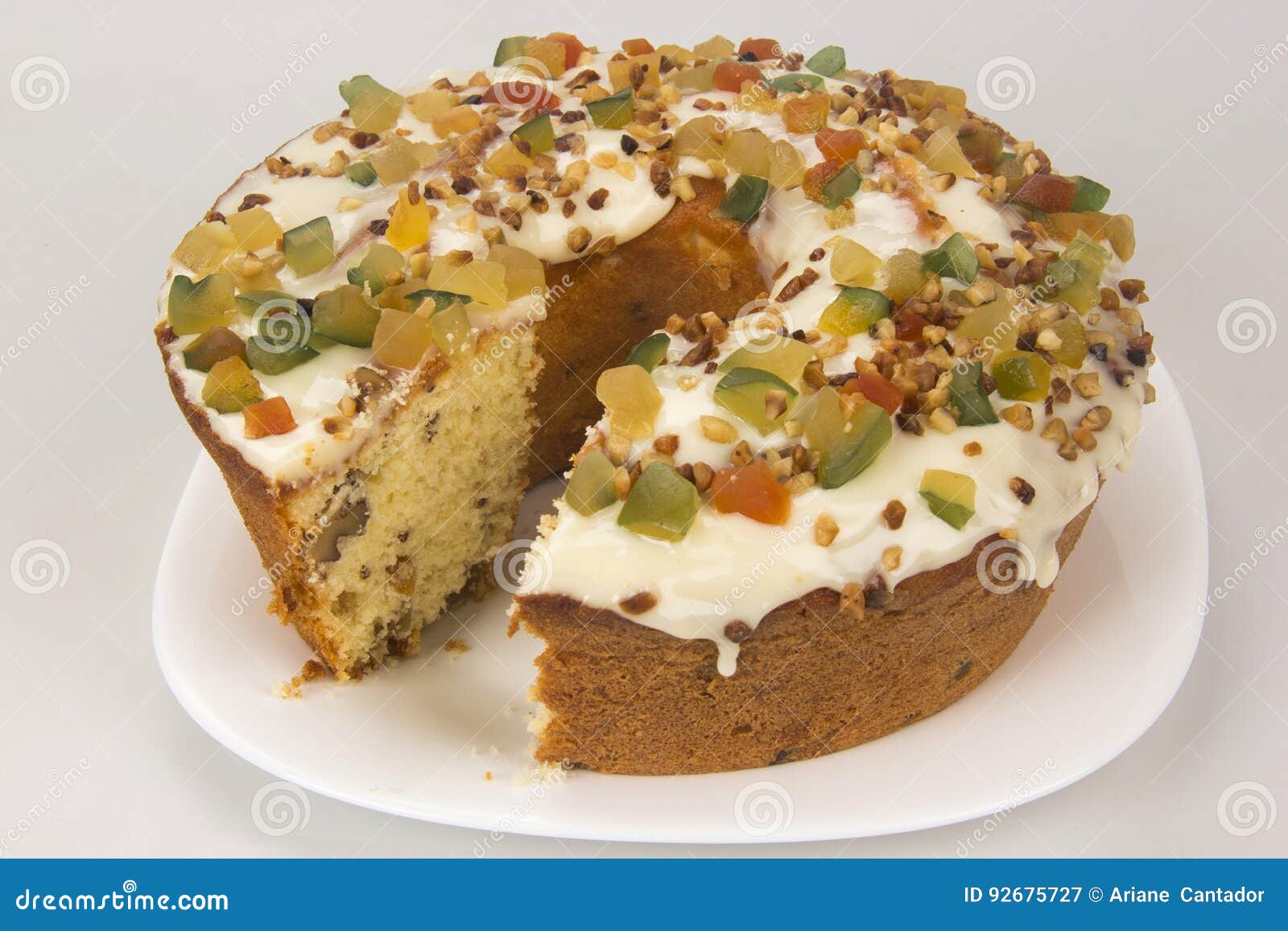 Candied Fruit Cake. Traditional Dessert at Parties. Stock Image Image
