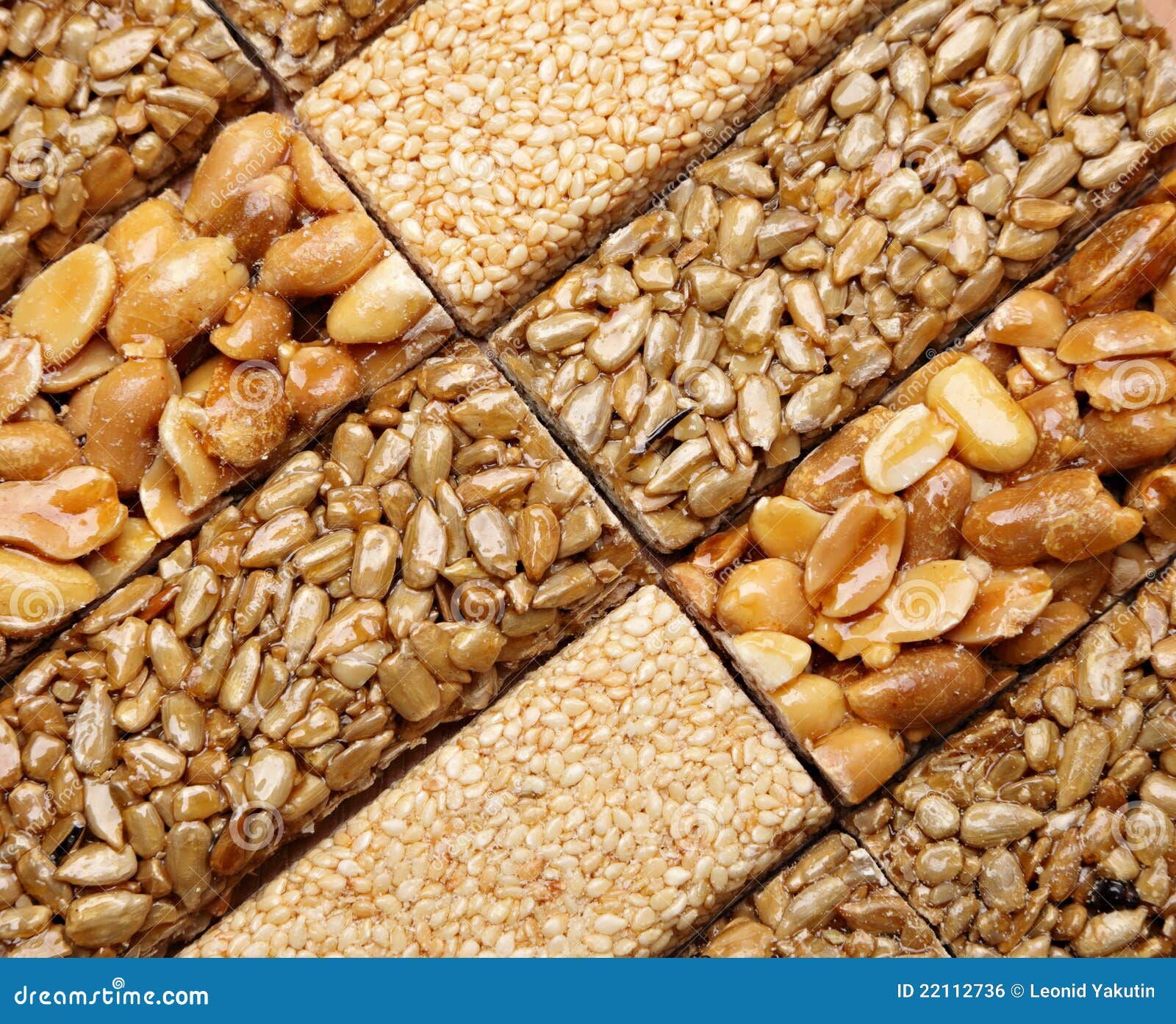 Candied Roasted Nuts. Gozinaky. Stock Photo Image of sesame, snack