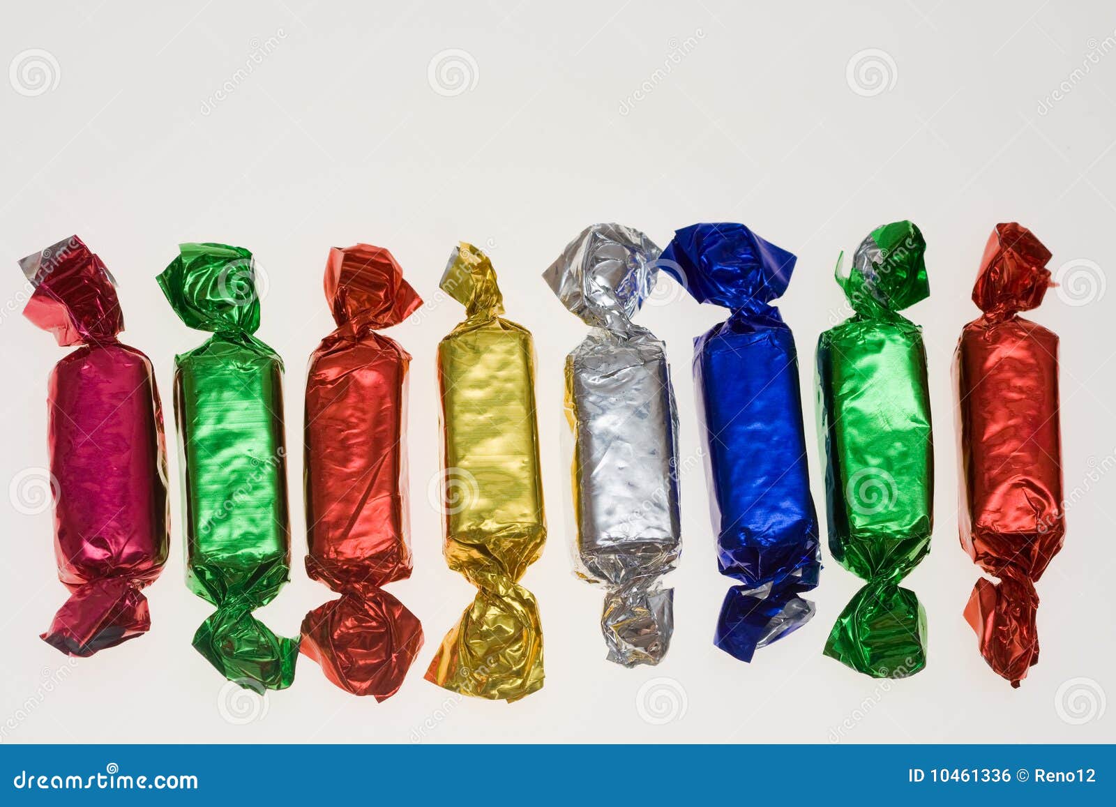 Candies in a row stock photo. Image of shine, colorful 10461336