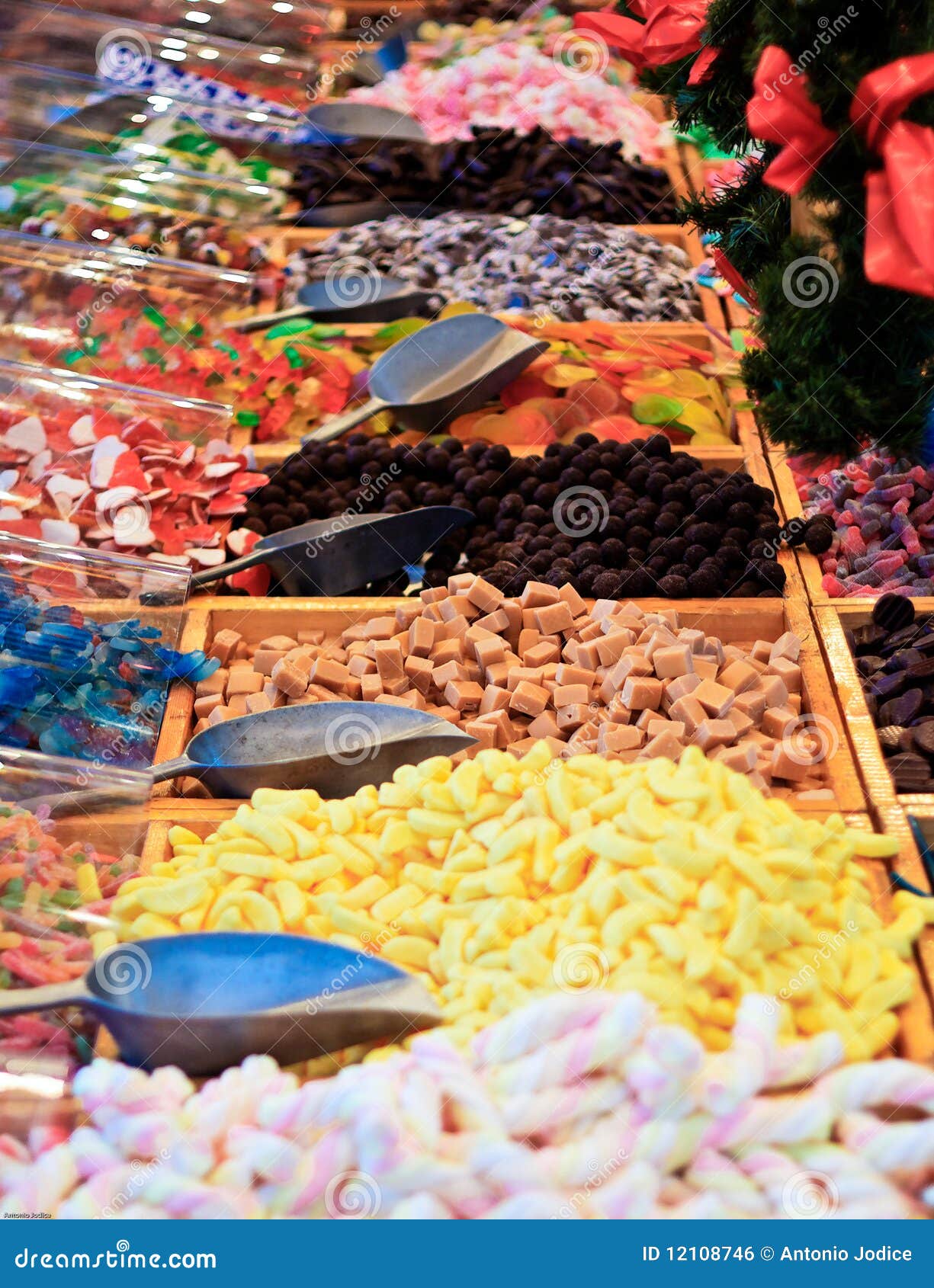 Candies and Sweets in a Italian Market Stock Photo Image of alignment