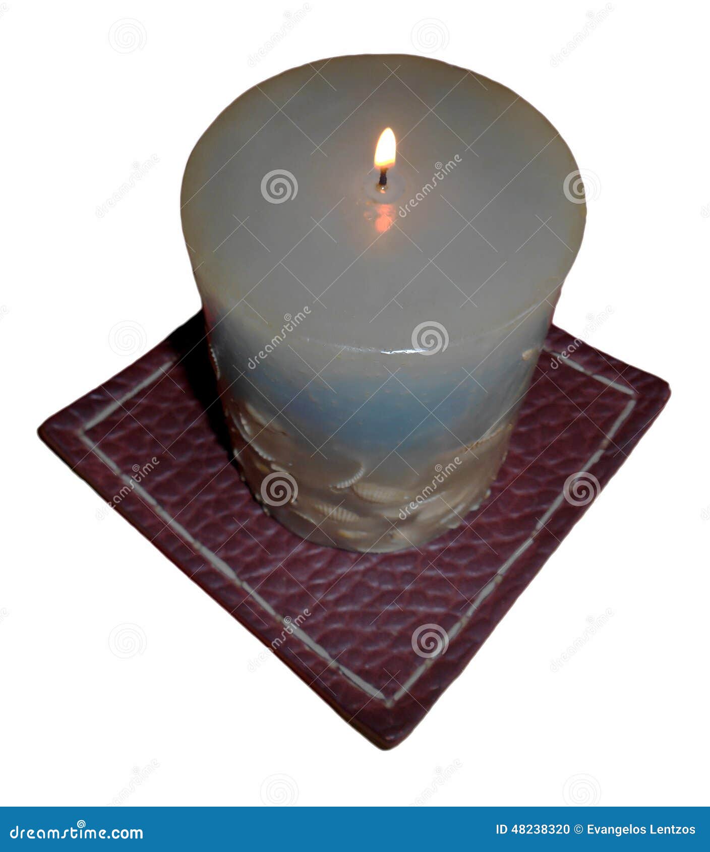 Candle in Base, Isolated on White Stock Photo Image of relaxation