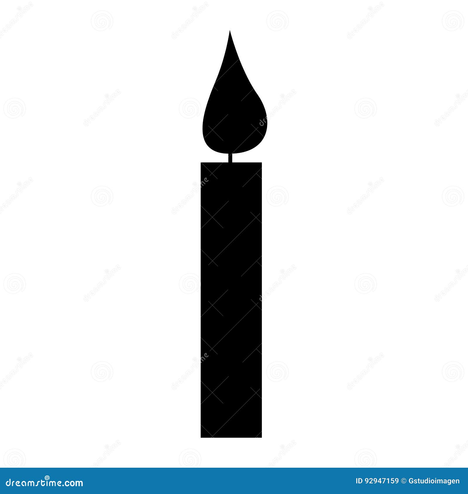 Candle Birthday Isolated Icon Stock Vector Illustration of symbolic
