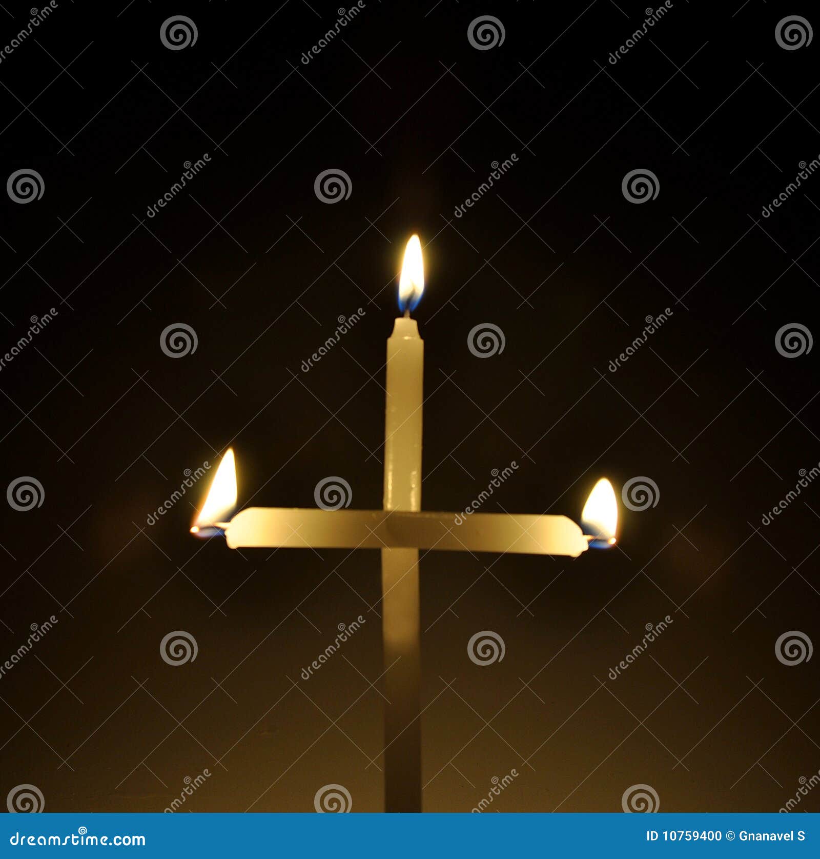 Candle cross stock photo. Image of candle, tree, celebration 10759400