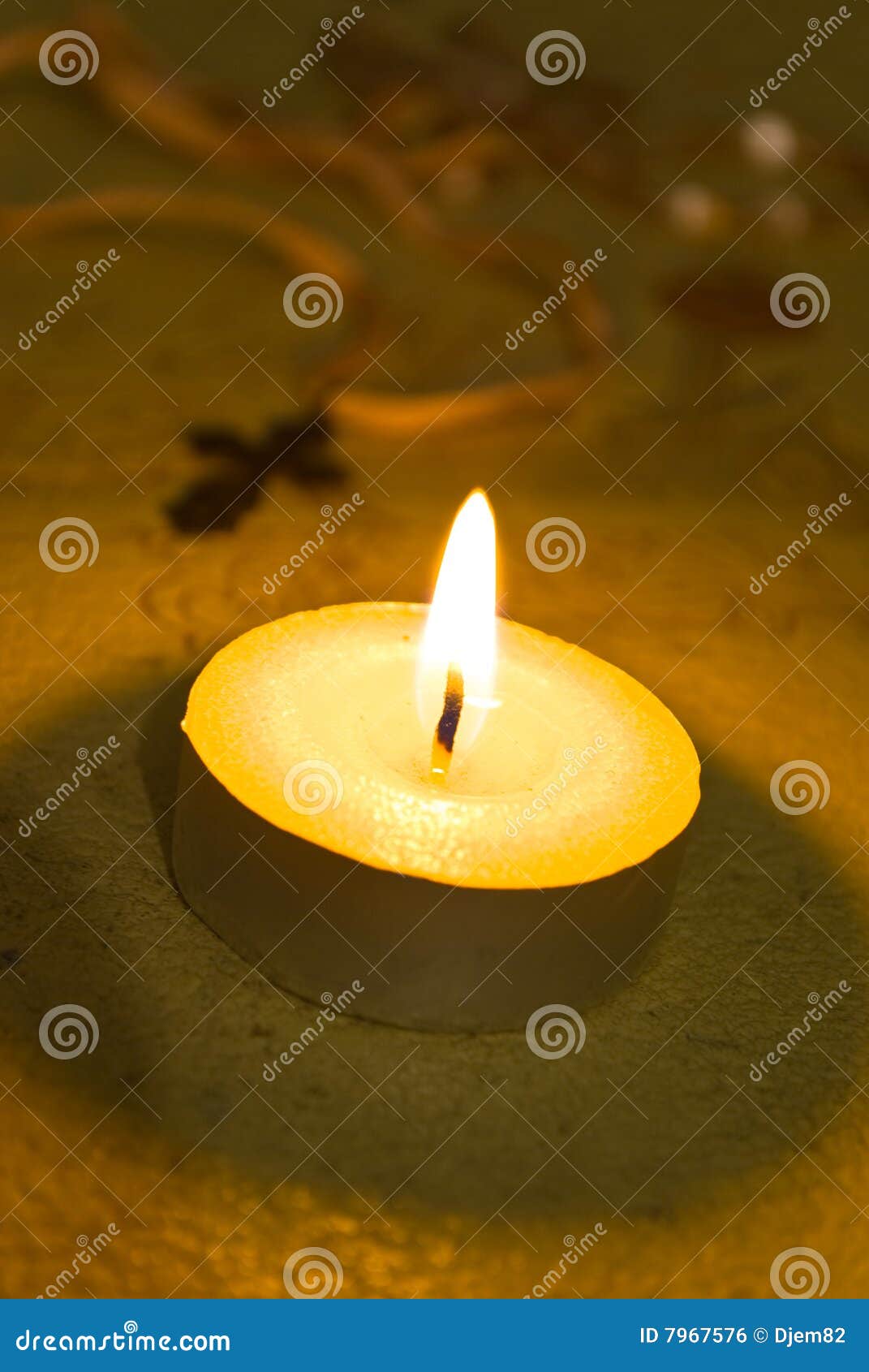 Candle And Cross Picture. Image 7967576