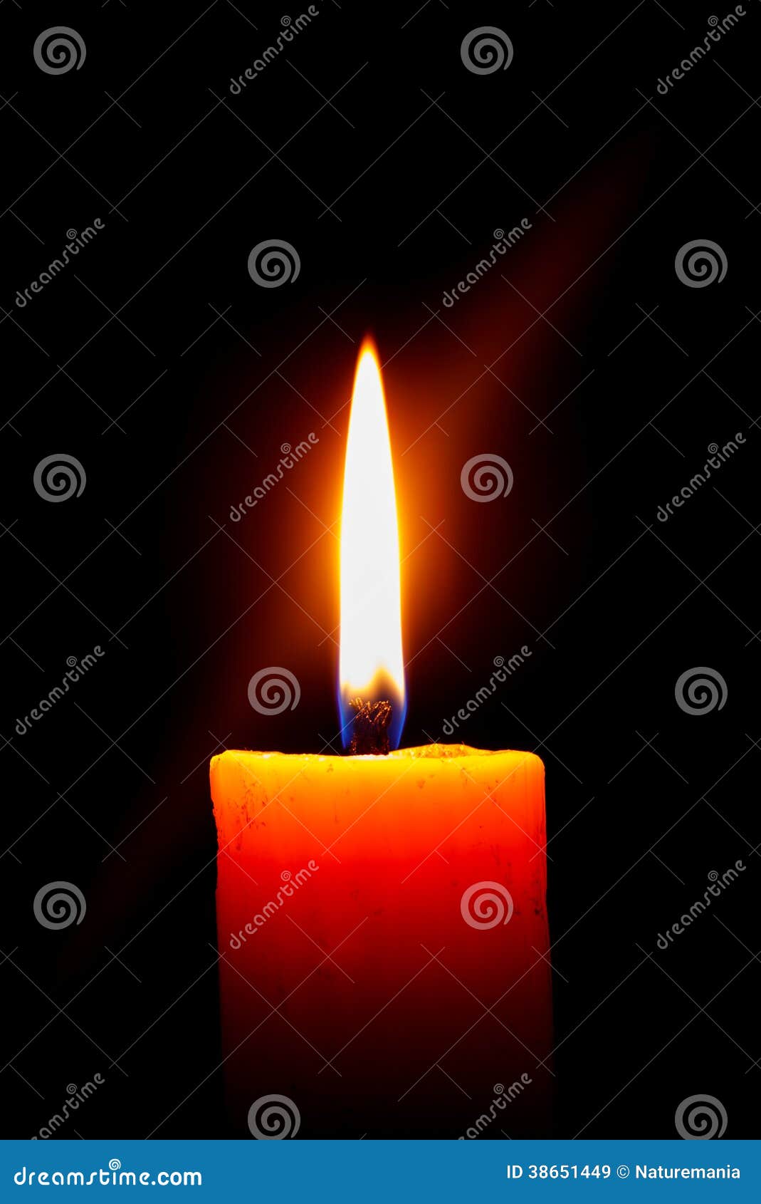 Candle in the Dark stock image. Image of death, isolated 38651449