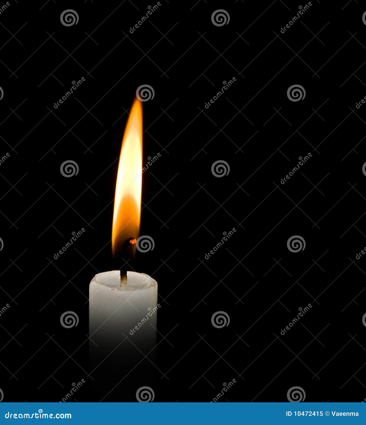 Candle in darkness stock image. Image of closeup, fire 10472415