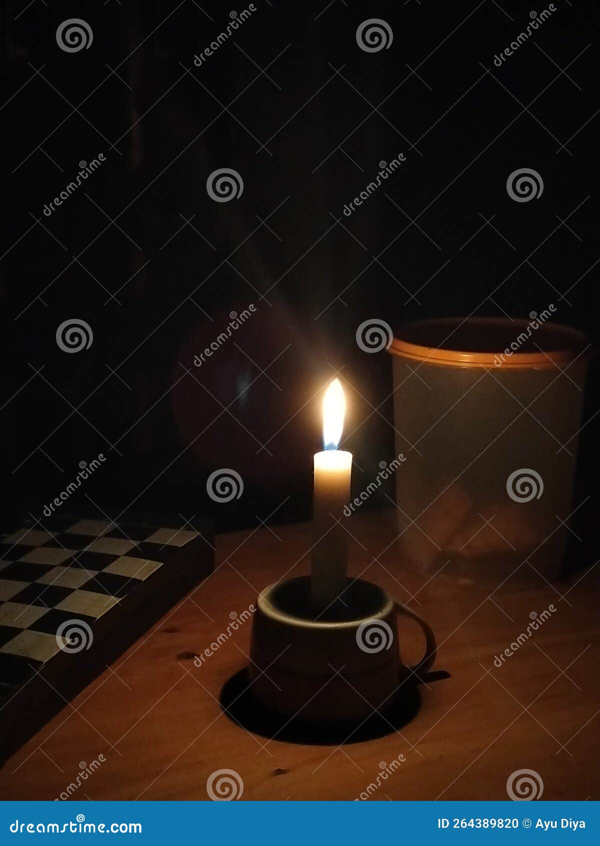 Candle in the darkness stock photo. Image of darkness 264389820