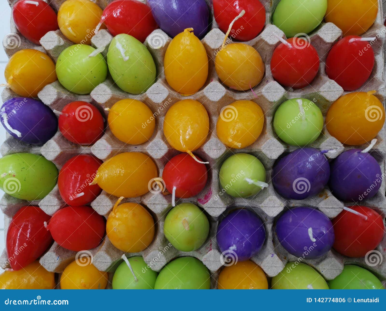 Candle Easter Eggs from Colored Wax Stock Photo Image of dyed, eggs