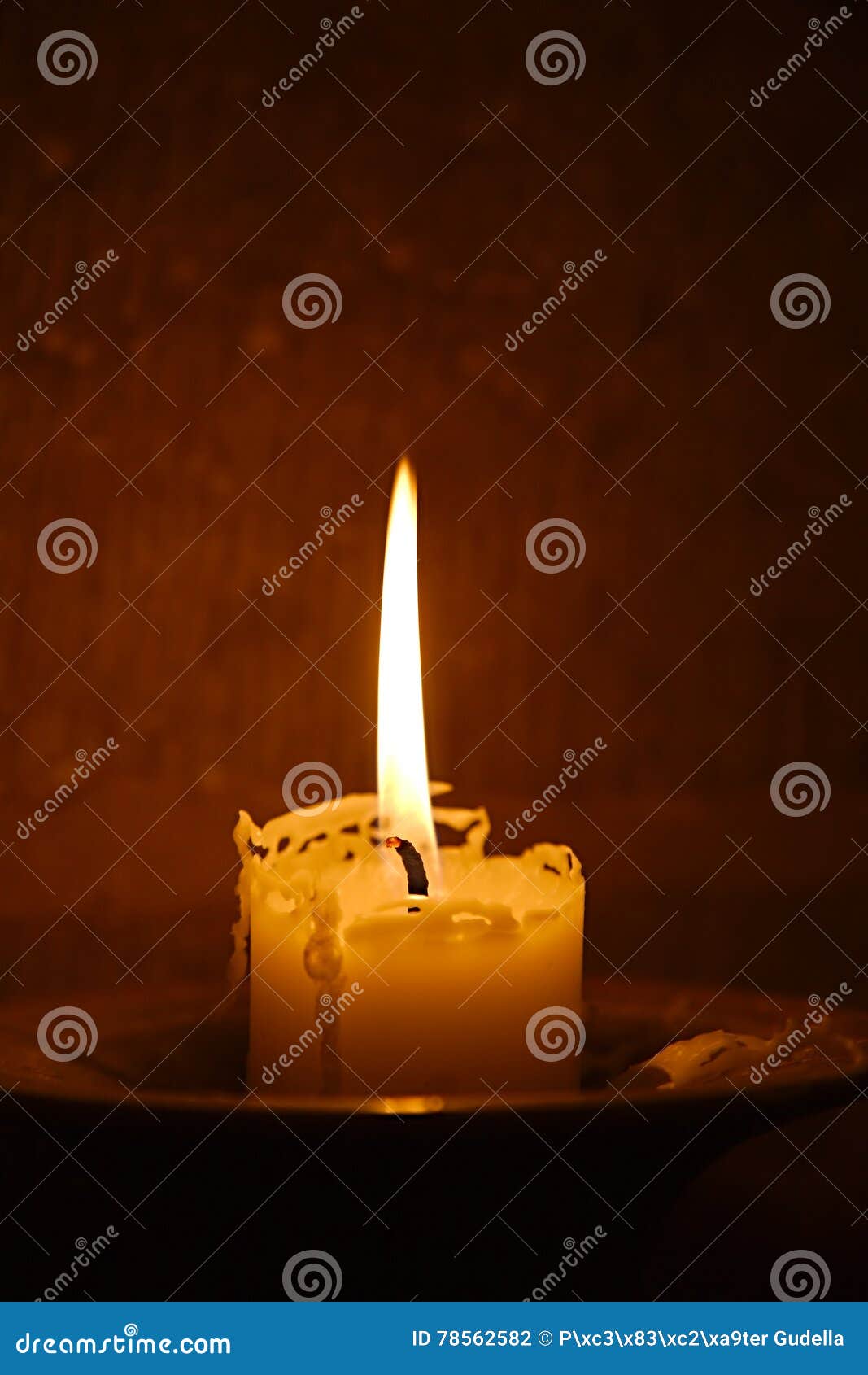 Candle on Fire stock photo. Image of illuminate, burn 78562582