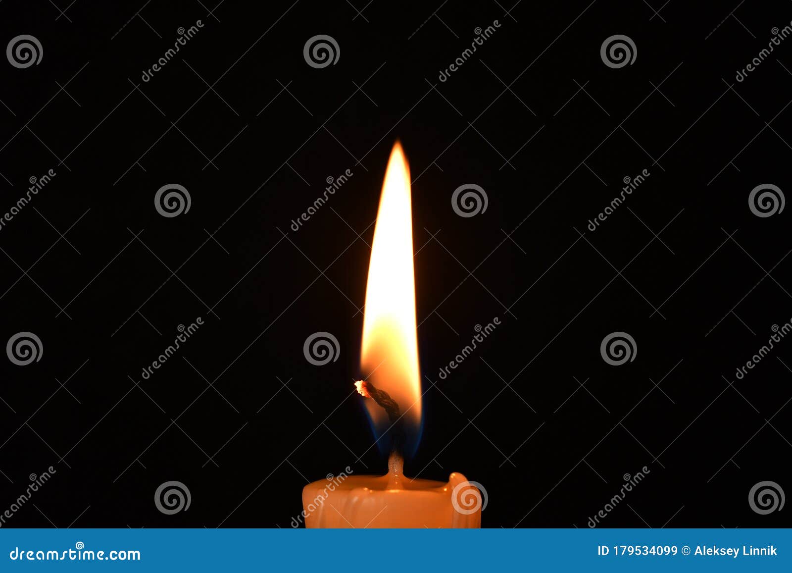 Candle Flame on a Black Background Stock Image Image of candles