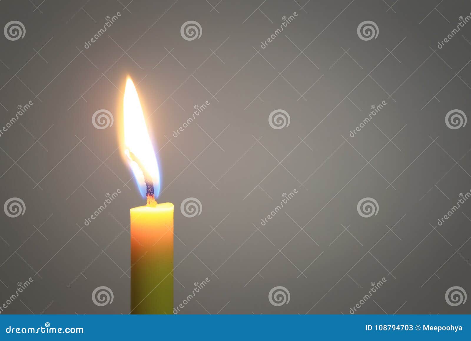 Candle flame burning. stock image. Image of light, candlelight 108794703