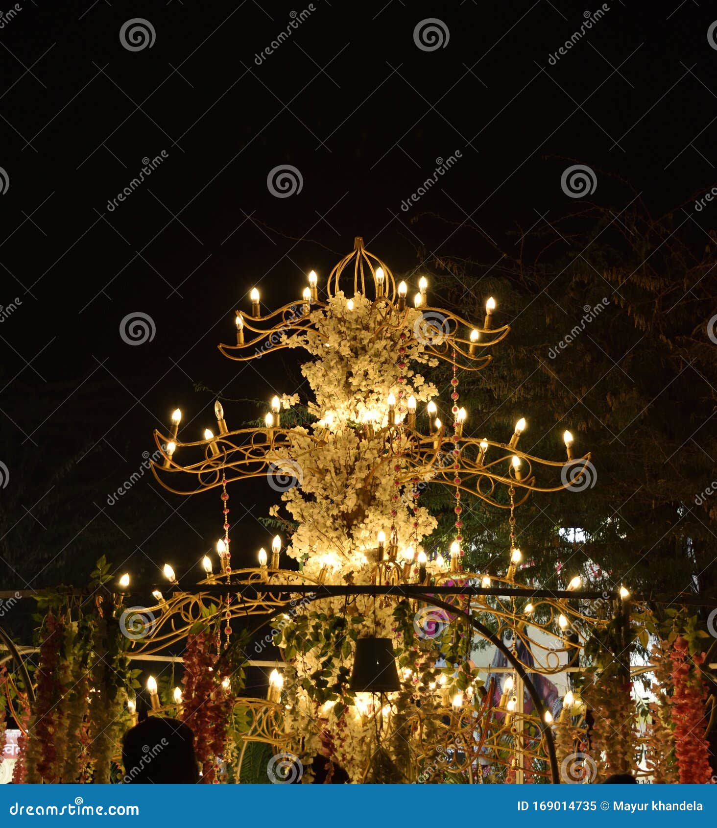 Candle and Flowers Decoration on Christmas Festival, Udaipur, India ...